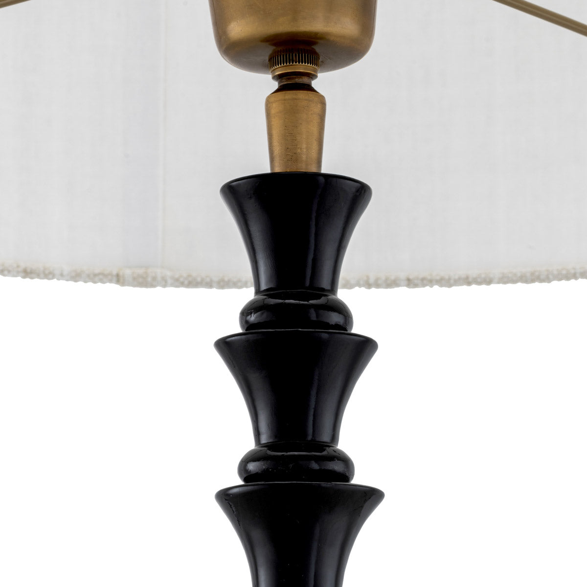 Table Lamp Arabella Piano black finish | black granite base, Including recycled linen-look shade Lighting 119451UL 7