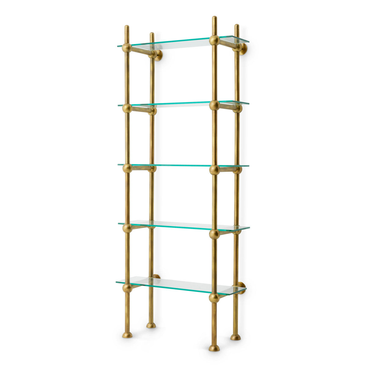 Wall Cabinet Monforte Vintage brass finish | clear glass Cabinets 119492 2