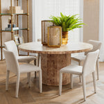 Dining Table Kingsgrove Light brown mappa burl veneer Tables 119527 3