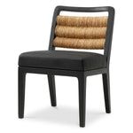 Dining chair Luberon Classic black finish | natural seagrass | black leather 100% leather Chairs & Sofas 119529 2