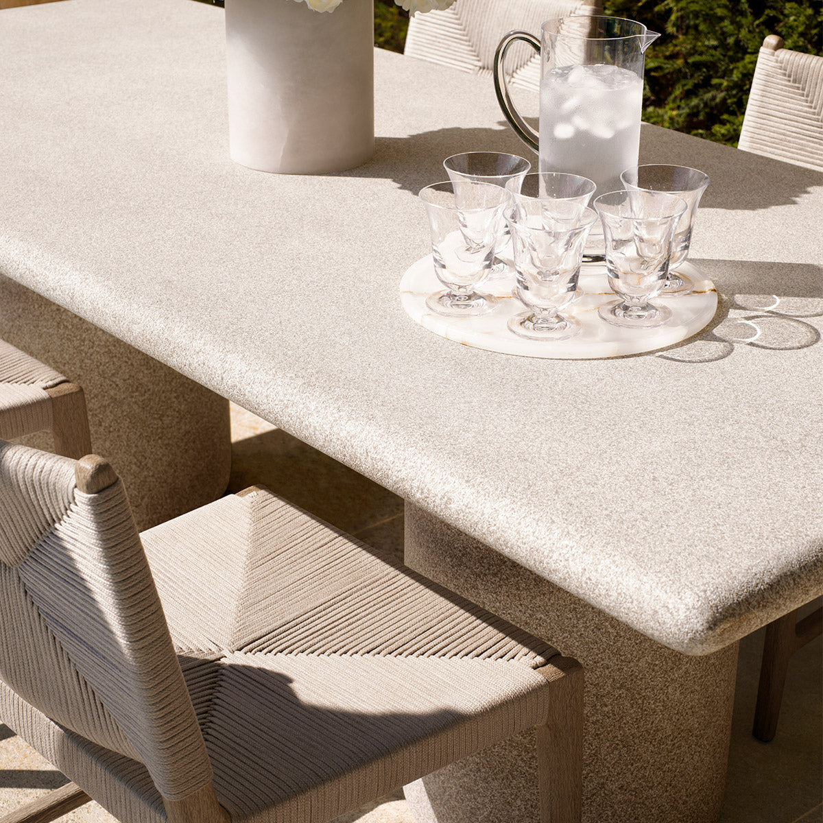 Outdoor Dining Table Cloverdale Grey stone texture Outdoor 119531 3