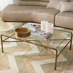 Coffee Table Xandria Vintage brass finish | clear glass Tables 119543 3
