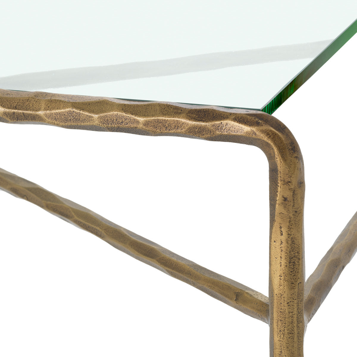 Coffee Table Xandria Vintage brass finish | clear glass Tables 119543 6