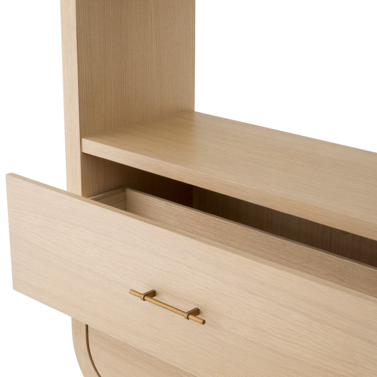 Cabinet Quinton Natural oak veneer | brass finish Cabinets 119550 9