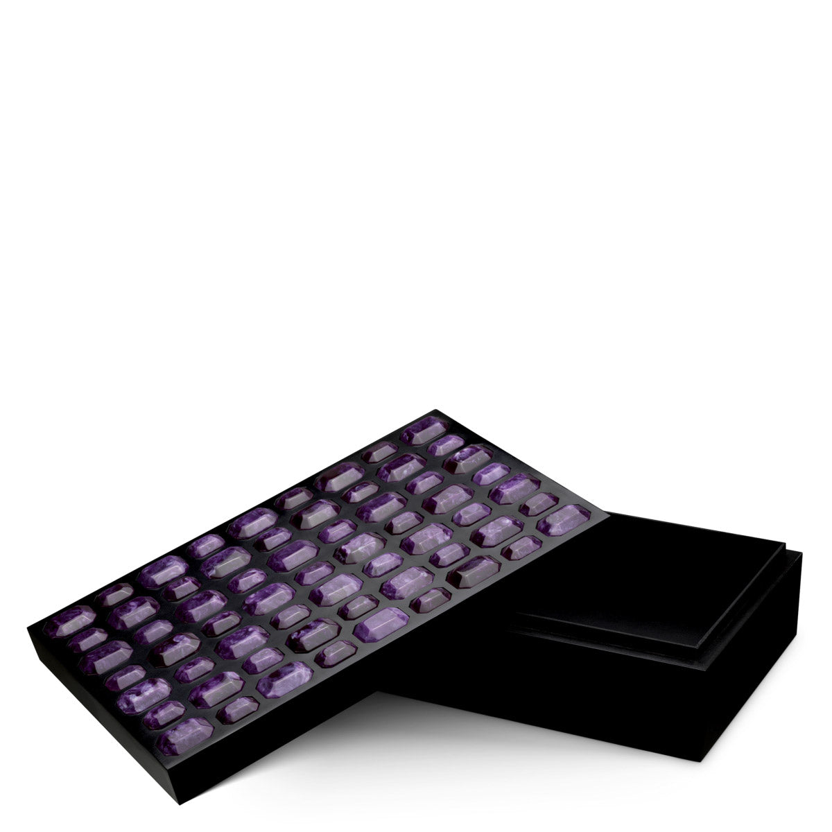 Box Lucida L Black finish | faux amethyst Accessories 119597 3