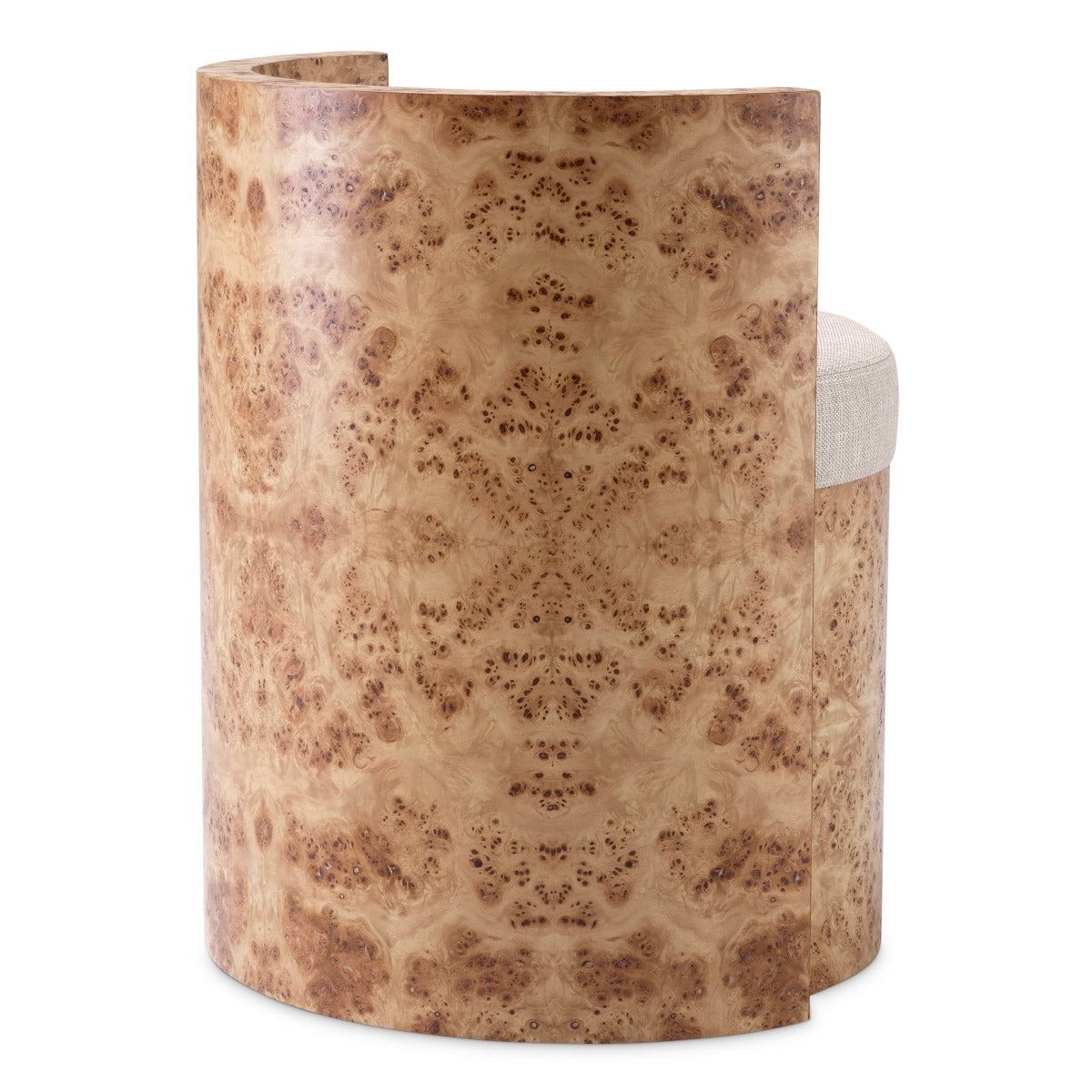 Chair Arcadia Light brown mappa burl veneer | loki natural 58% polyester | 42% olefin Chairs & Sofas 119621 6