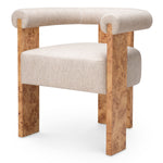 Dining Chair Percy Light brown mappa burl veneer | loki natural 58% polyester | 42% olefin Chairs & Sofas 119622 2