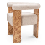 Dining Chair Percy Light brown mappa burl veneer | loki natural 58% polyester | 42% olefin Chairs & Sofas 119622 5