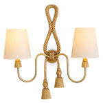 Wall Lamp Tropez Vintage brass finish, Including white shades Lighting 119623UL 2