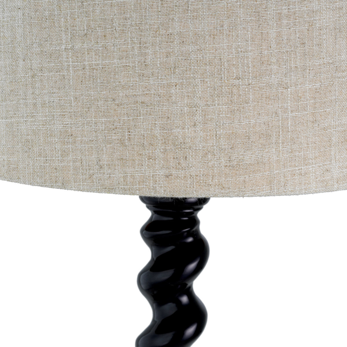 Table Lamp Massimo Piano black finish | black granite base, Including linen mix shade with blender 67% viscose | 33% linen Lighting 119672UL 5