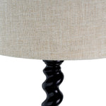 Table Lamp Massimo Piano black finish | black granite base, Including linen mix shade with blender 67% viscose | 33% linen Lighting 119672UL 5