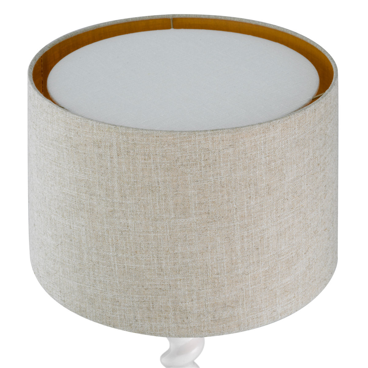 Table Lamp Massimo Piano white finish | white marble base, Including linen mix shade with blender 67% viscose | 33% linen Lighting 119673UL 4