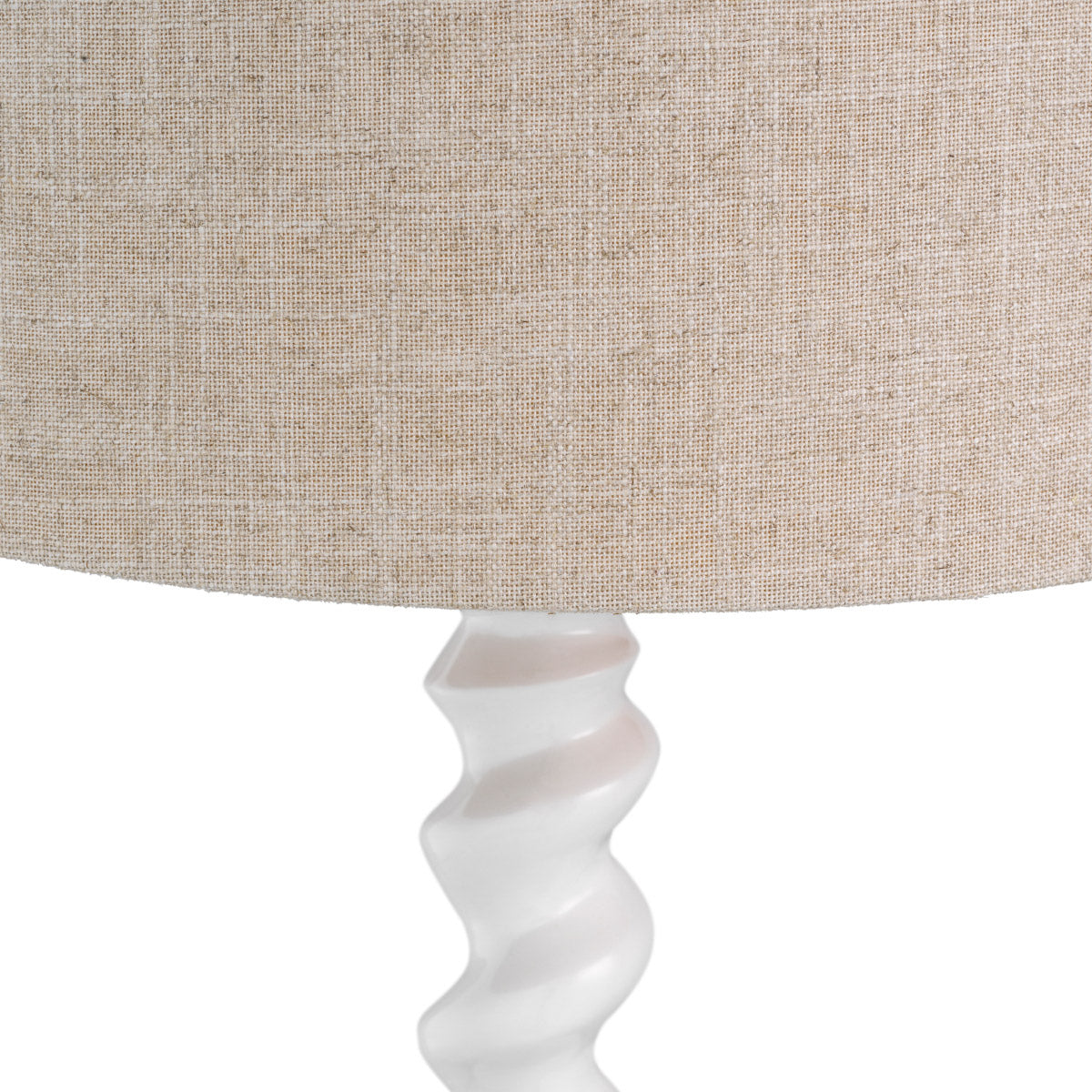 Table Lamp Massimo Piano white finish | white marble base, Including linen mix shade with blender 67% viscose | 33% linen Lighting 119673UL 5