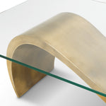 Detail shot of Coffee Table Chambertin craftsmanship — Brass accents (Image 5)