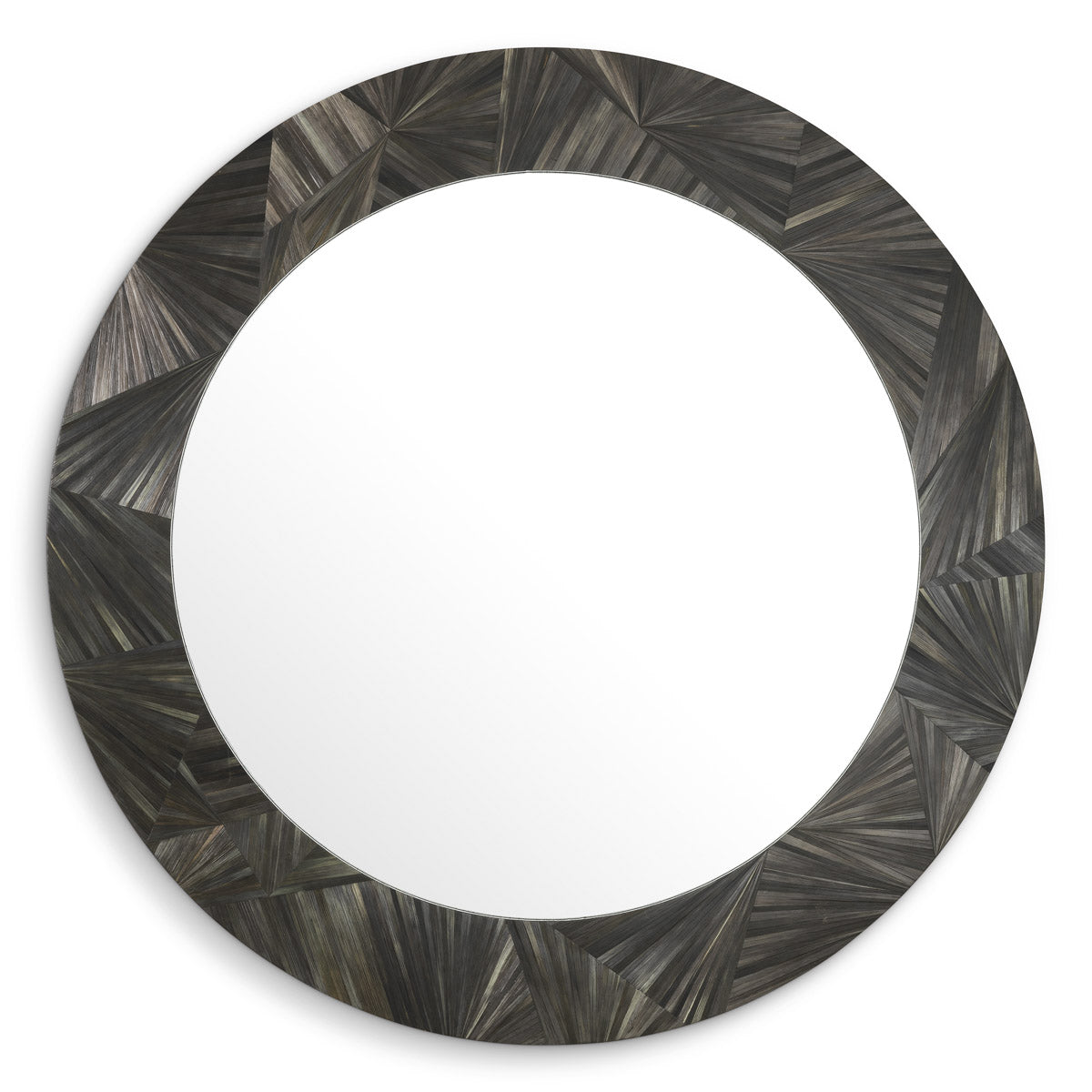 Close-up of Mirror Cassara highlighting premium materials and Straw Marquetry Charcoal (Image 2)