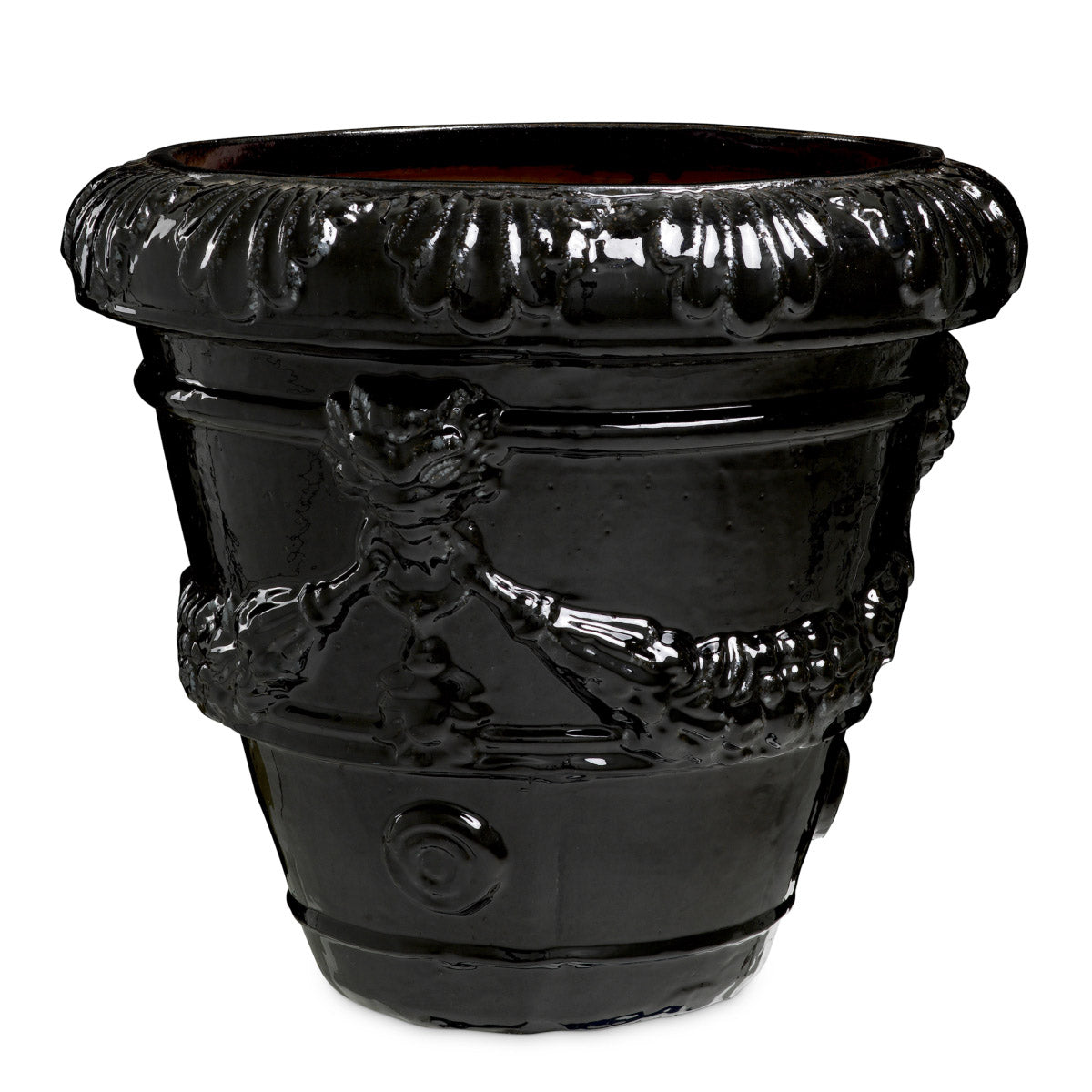 Outdoor Planter Toulon Black finish ceramic Outdoor 119735 2