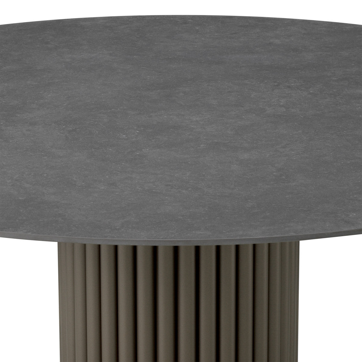 Outdoor Coffee Table Volterra Round Bronze finish | grey ceramic top Outdoor 119756 6