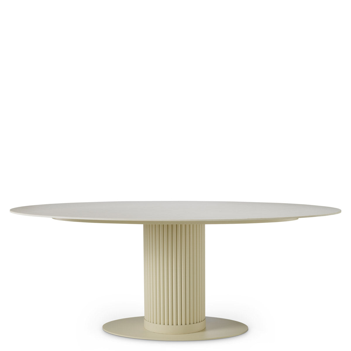 Dining Table Volterra Oval Sand finish | cream ceramic top Outdoor 119757 4