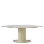 Dining Table Volterra Oval Sand finish | cream ceramic top Outdoor 119757 4