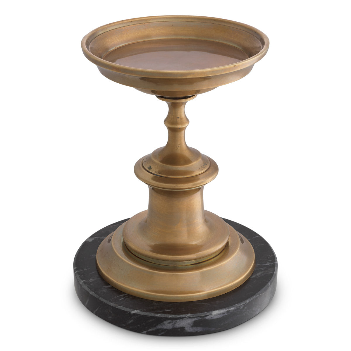 Close-up of Candle Holder Brampton highlighting Brass and Vintage Brass (Image 2)