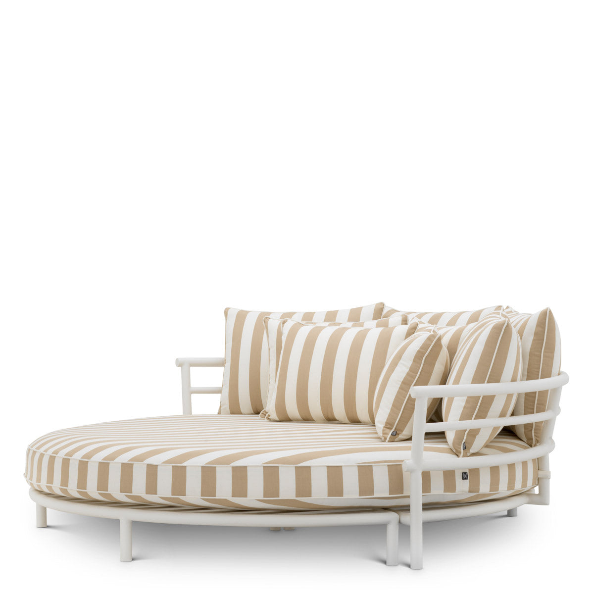 Outdoor Bed Laguno Matte white finish | florent beige 100% solution-dyed acrylic Outdoor 119805 5