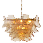 Chandelier Clarendon Antique brass finish | champagne colored glass Lighting 119824UL 2