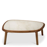 Coffee Table Wilma Solid mahogany wood | caramel finish | beige marble top Tables 119829 3