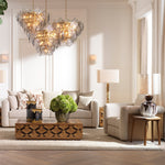 Side Table Wilma Solid mahogany wood | caramel finish | beige marble top Tables 119830 3