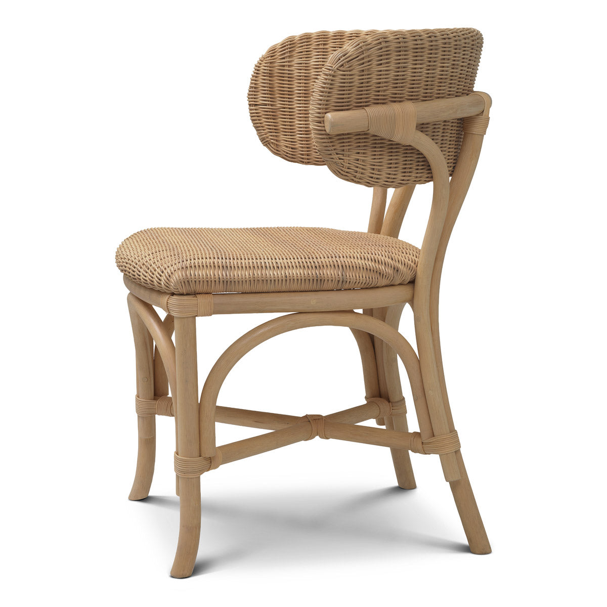 Dining Chair Ewan by Eichholtz in a styled setting — Natural Rattan (Image 4)