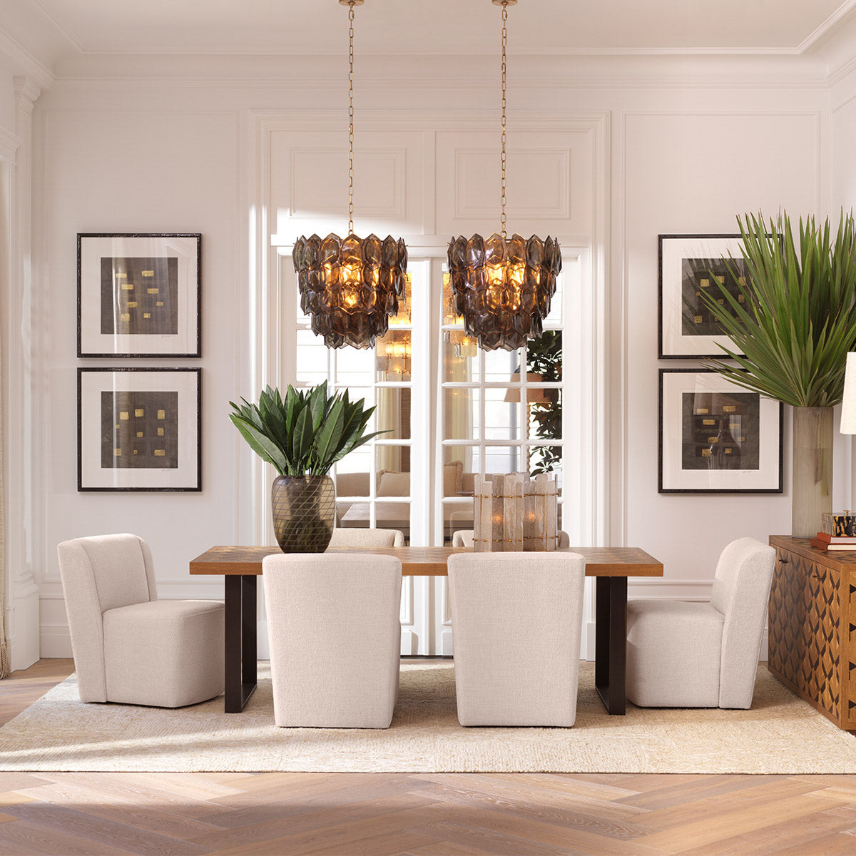 Dining Table Rubicon S Oak veneer | bronze finish Tables 119843 3