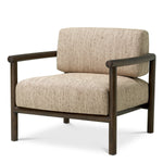 Chair Ombria Mocha mahogany wood | beckett beige 100% polyester Chairs & Sofas 119848 2