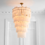 Chandelier Greyson XL Antique brass finish | alabaster, Alabaster is a natural material, each piece differs in color, opacity and veining 119867UL 3