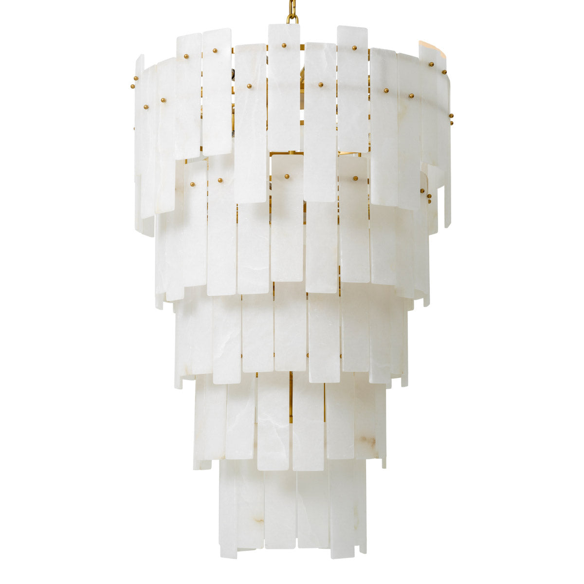 Chandelier Greyson XL Antique brass finish | alabaster, Alabaster is a natural material, each piece differs in color, opacity and veining 119867UL 4