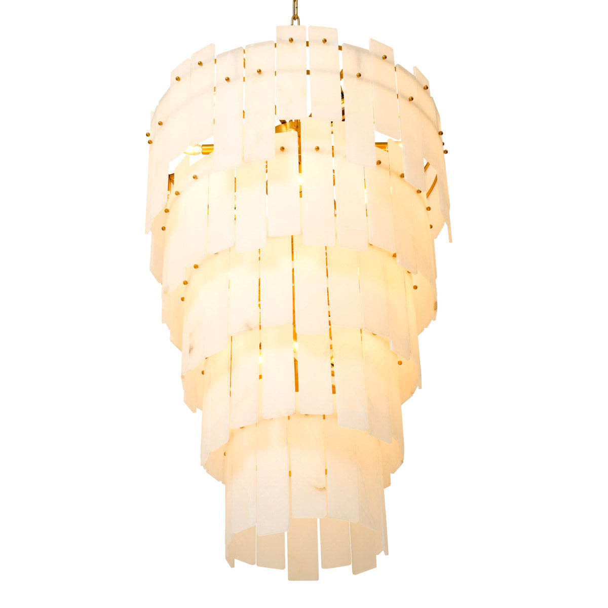 Chandelier Greyson XL Antique brass finish | alabaster, Alabaster is a natural material, each piece differs in color, opacity and veining 119867UL 7