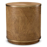 Side Table Velutto Caramel carved oak veneer | brushed brass finish Tables 119872 4