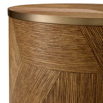 Side Table Velutto Caramel carved oak veneer | brushed brass finish Tables 119872 6