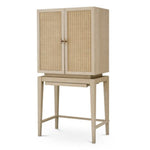 Bar Cabinet Borchard Washed oak veneer | woven rattan | bronze finish Cabinets 119876 16
