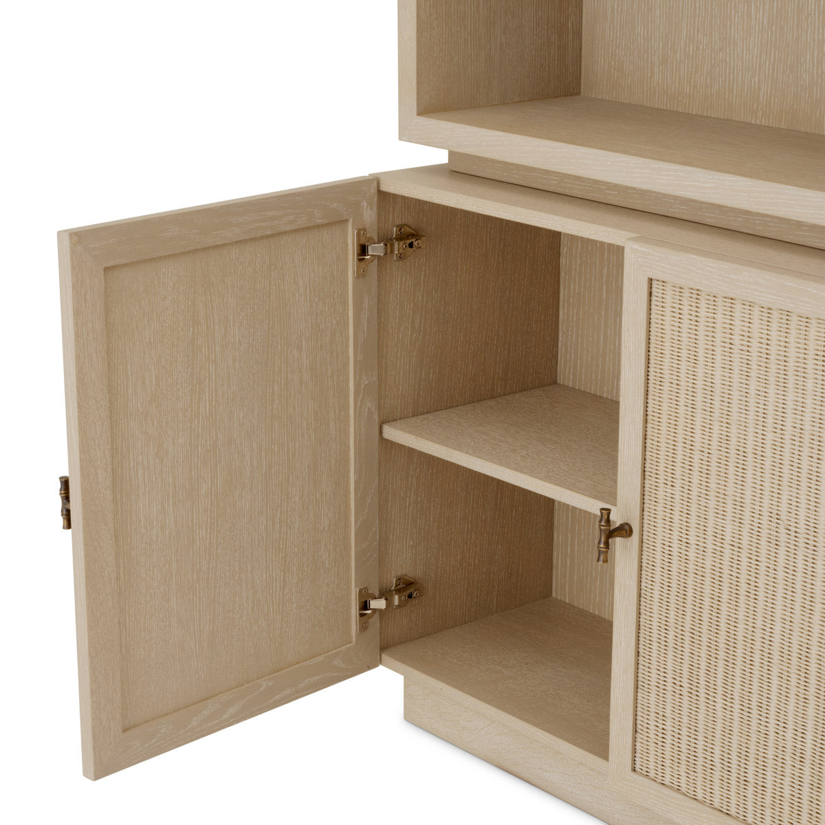 Cabinet Borchard Washed oak veneer | woven rattan | bronze finish Cabinets 119877 8