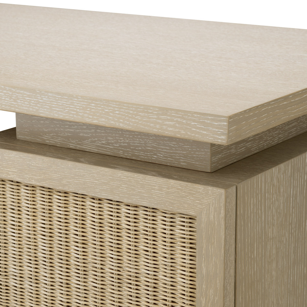 Desk Borchard Washed oak veneer | woven rattan | bronze finish Tables 119879 5