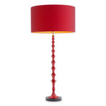 Table Lamp Arabella Bordeaux red finish | black granite base, Including red linen mix shade 60% linen | 40% polyester Lighting 119894UL 8