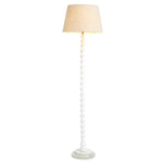 Floor Lamp Massimo Piano white finish | white marble base, Including linen mix shade with blender 67% viscose | 33% linen Lighting 119897UL 2