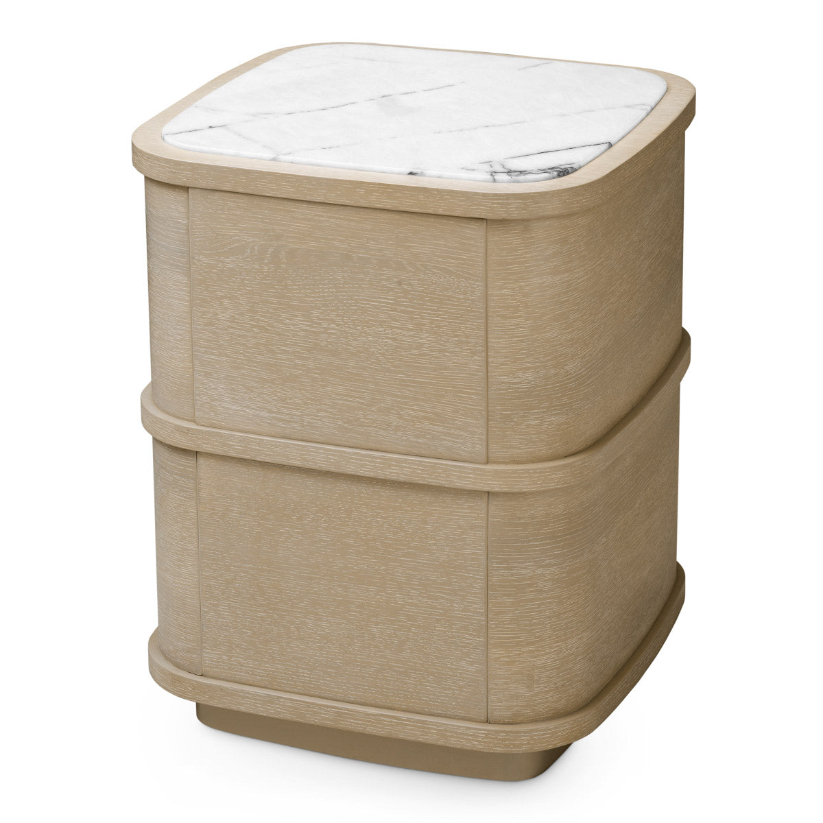 Nightstand Cabana S Washed oak veneer | bianco lilac marble Cabinets 119898 7