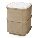 Nightstand Cabana S Washed oak veneer | bianco lilac marble Cabinets 119898 7