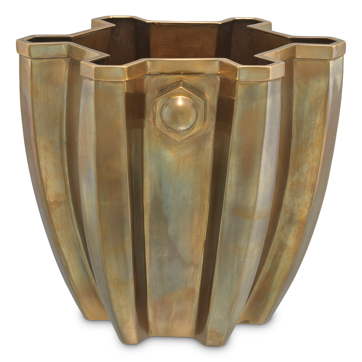 Wine Cooler Napoli by Eichholtz in a styled setting — Vintage Brass (Image 4)