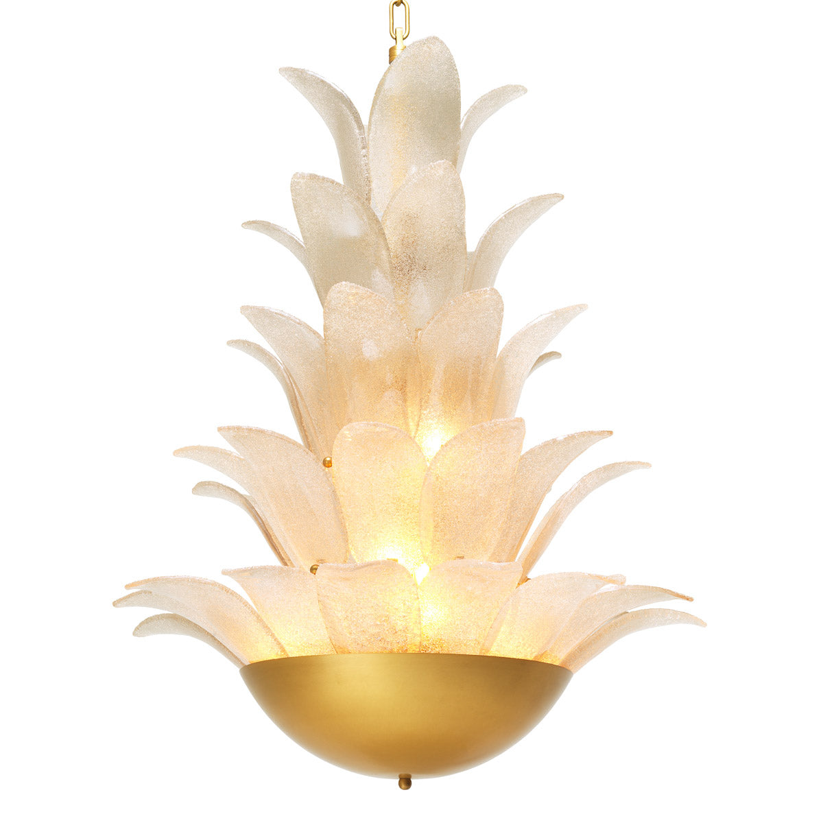 Eichholtz Chandelier Melrose — Antique Brass, Light Smoke Glass hero image (Image 1)