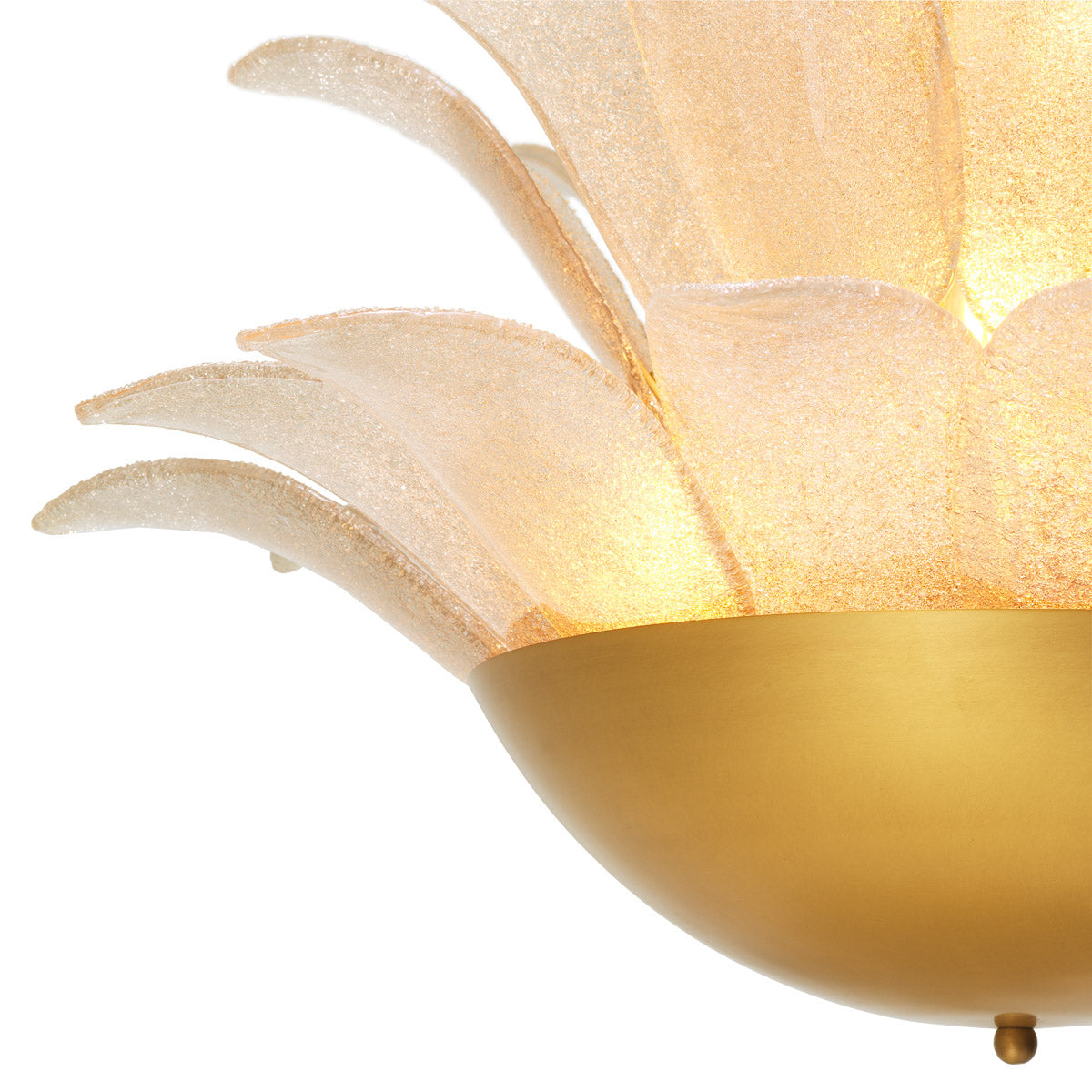 Detail shot of Chandelier Melrose craftsmanship — Brass, Glass accents (Image 5)