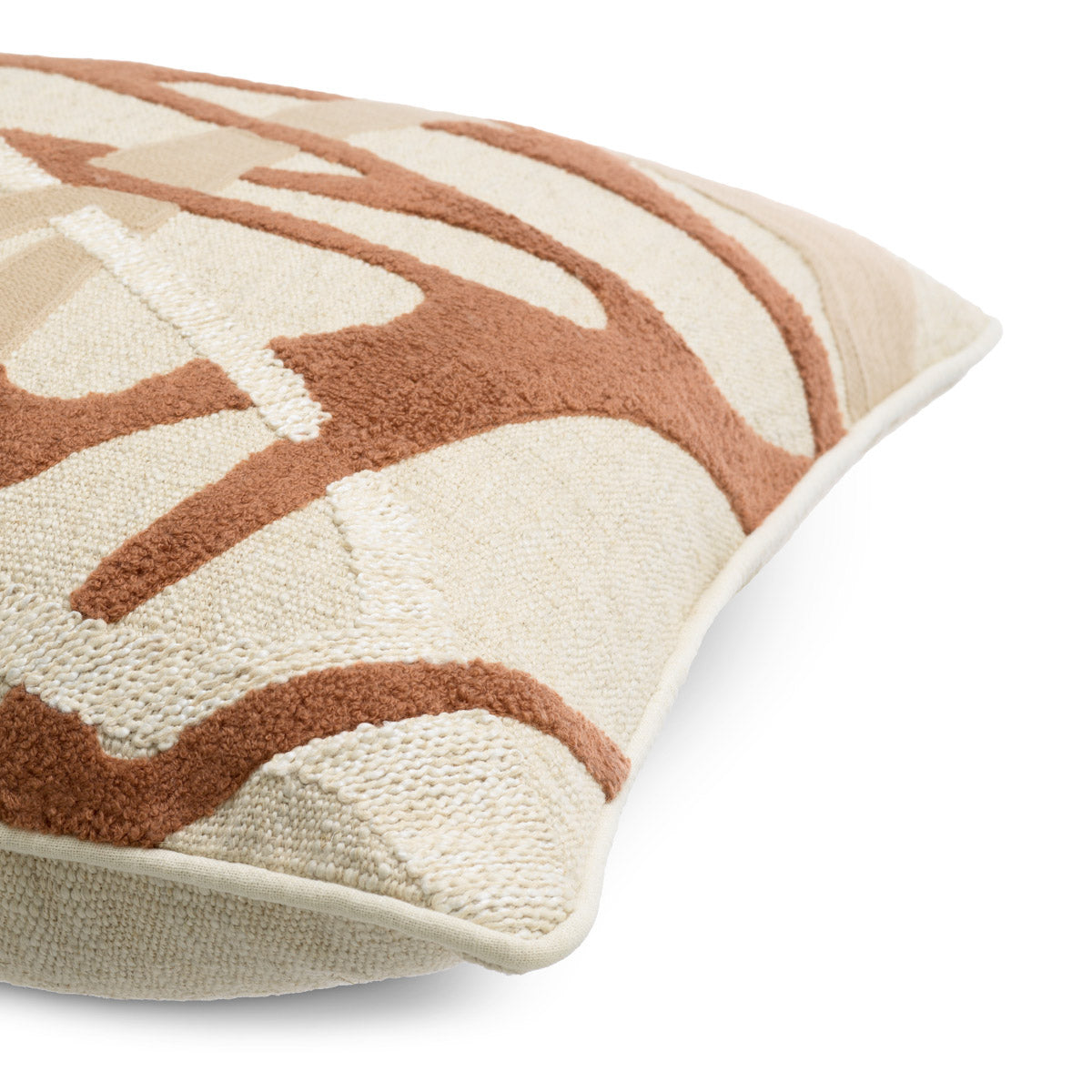 Cushion Saphira square I Natural | orange 50% polyester | 40% cotton | 10% linen Accessories 119952 4