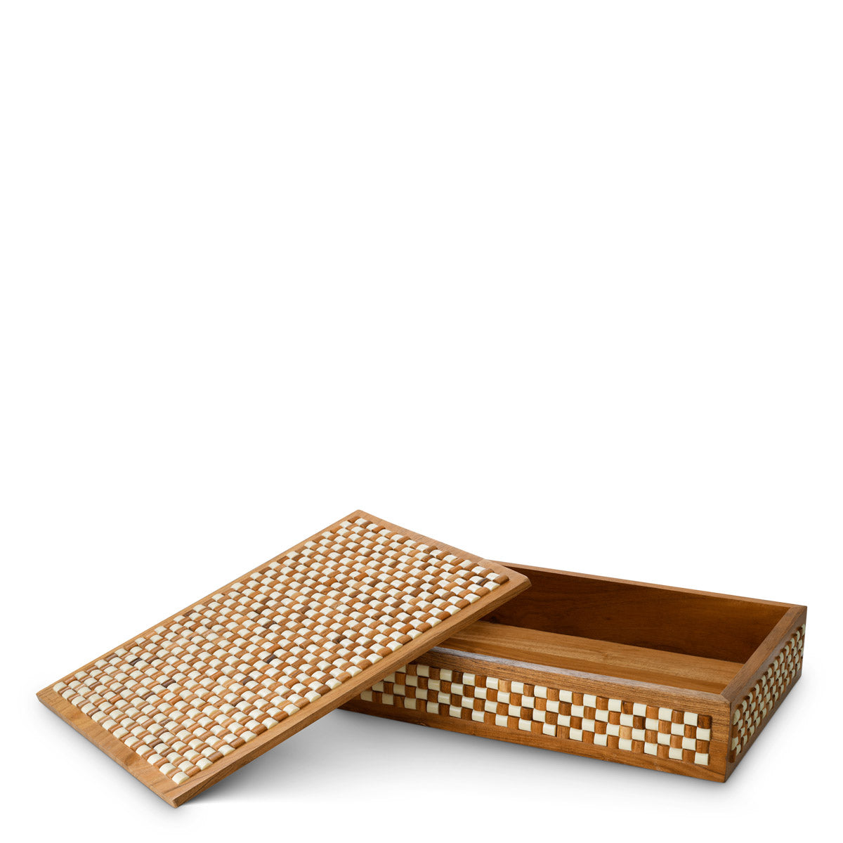 Close-up of Box Cavendish L highlighting premium materials and Wood, White & Brown Beads (Image 2)