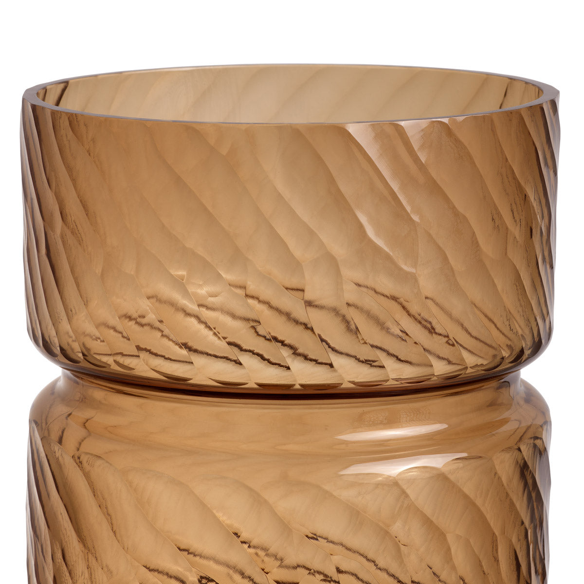 Detail shot of Vase Loxley L craftsmanship — Glass accents (Image 5)