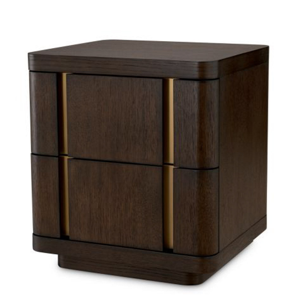Nightstand Modesto S Mocha oak veneer | brushed brass finish Cabinets 119971 12